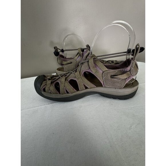 KEEN 9 Womens Whisper Gray Purple Waterproof Sport Sandals Hiking Trail Gorpcore - Picture 11 of 16